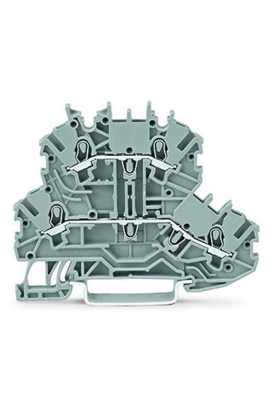 Wago - Wago 2000-2203 50 Adet 1.5mm2 Kırmızı 2 Katlı 2 İletkenli Ray Klemens