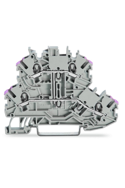 Wago - Wago 2000-2208 50 Adet 1.5mm2 Gri 2 Katlı 2 İletkenli Ray Klemens