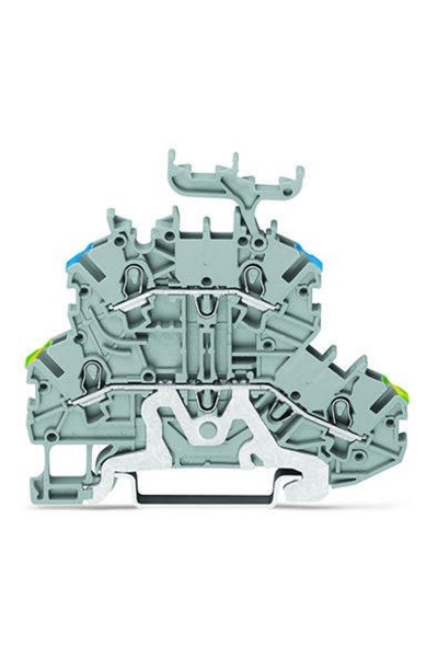 Wago - Wago 2000-2217 50 Adet 1.5mm2 Gri 2 Katlı 2 İletkenli Ray Klemens