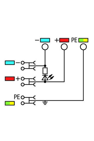 Wago 2000-5457/1102-953 15 Adet 4 İletkenli Sensör Besleme Klemensi - Thumbnail
