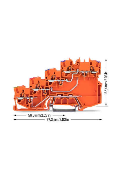 Wago 2000-5477 15 Adet 1.5mm2 4 İletkenli Sensör Besleme Klemensi - Thumbnail