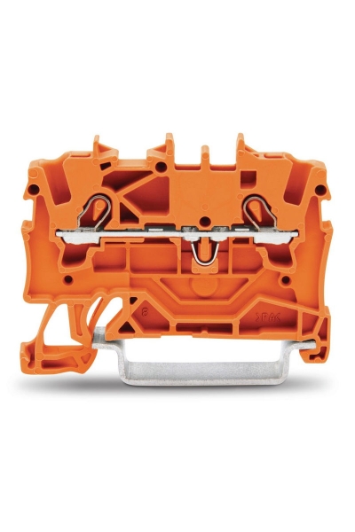 Wago - Wago 2001-1202 100 Adet 2.5mm2 Turuncu 2 İletkenli Ray Klemens