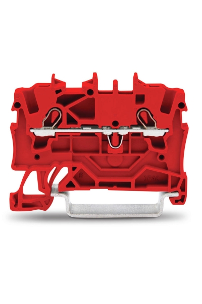 Wago - Wago 2001-1203 100 Adet 2.5mm2 Kırmızı 2 İletkenli Ray Klemens