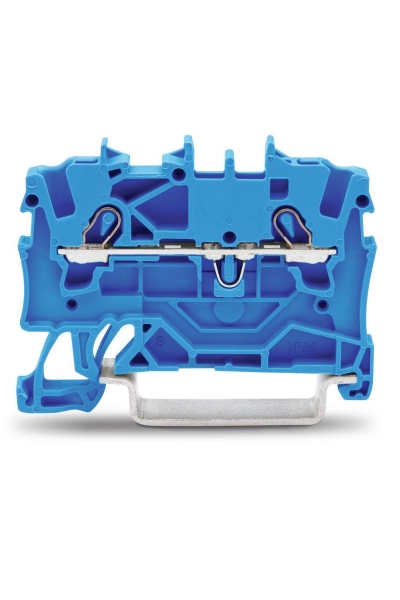 Wago - Wago 2001-1204 100 Adet 2.5mm2 Mavi 2 İletkenli Ray Klemens