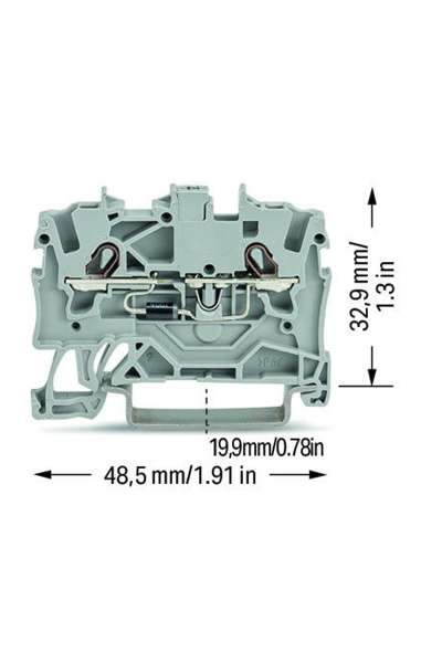 Wago 2001-1211/1000-410 100 Adet 1 Giriş 1 Çıkış Diyotlu Klemens - Thumbnail
