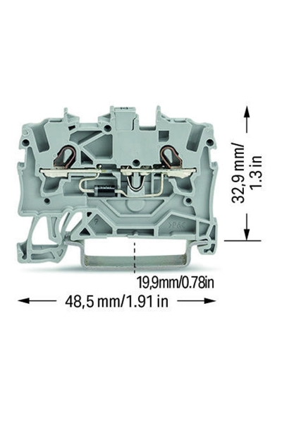 Wago 2001-1211/1000-411 100 Adet 1 Giriş 1 Çıkış Diyotlu Klemens - Thumbnail