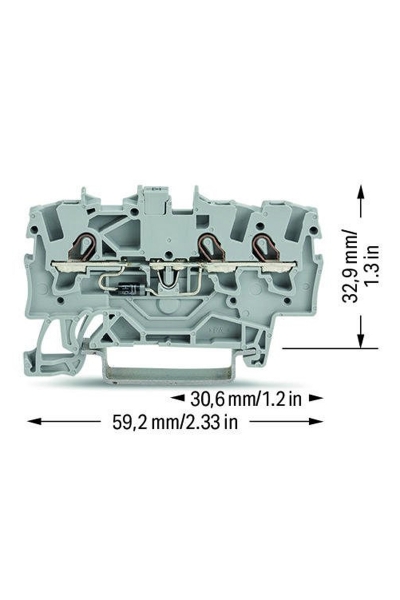 Wago 2001-1311/1000-410 100 Adet 1.5-2.5mm2 1 Giriş 2 Çıkış Diyotlu Klemens - Thumbnail