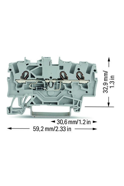 Wago 2001-1311/1000-411 100 Adet 1.5-2.5mm2 1 Giriş 2 Çıkış Diyotlu Klemens - Thumbnail