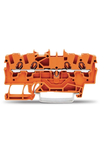 Wago - Wago 2001-1402 100 Adet 2.5mm2 Turuncu 4 İletkenli Ray Klemens