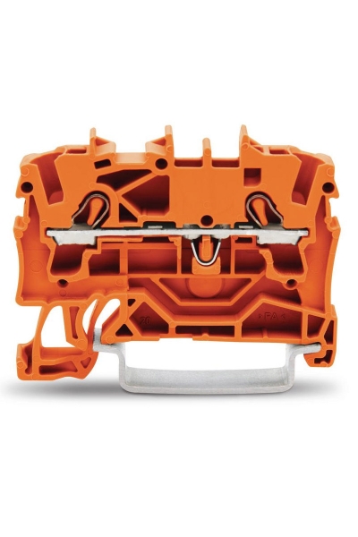 Wago - Wago 2002-1202 100 Adet 4mm2 Turuncu 2 İletkenli Ray Klemens