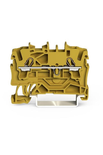 Wago - Wago 2002-1206 100 Adet 4mm2 Sarı 2 İletkenli Ray Klemens