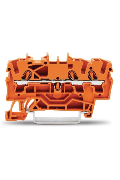 Wago - Wago 2002-1302 100 Adet 4mm2 Turuncu 3 İletkenli Ray Klemens