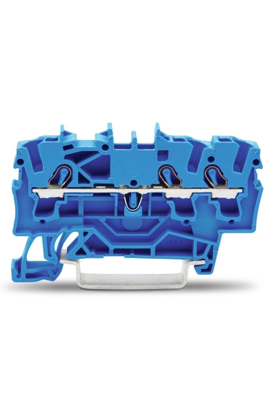 Wago - Wago 2002-1304 100 Adet 4mm2 Mavi 3 İletkenli Ray Klemens