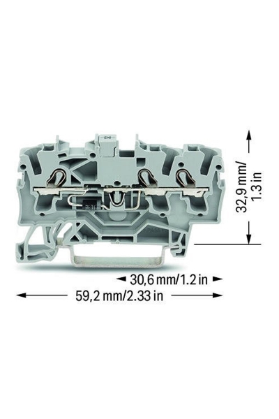 Wago 2002-1311/1000-410 100 Adet 2.5-4mm2 1 Giriş 2 Çıkış Diyotlu Klemens - Thumbnail