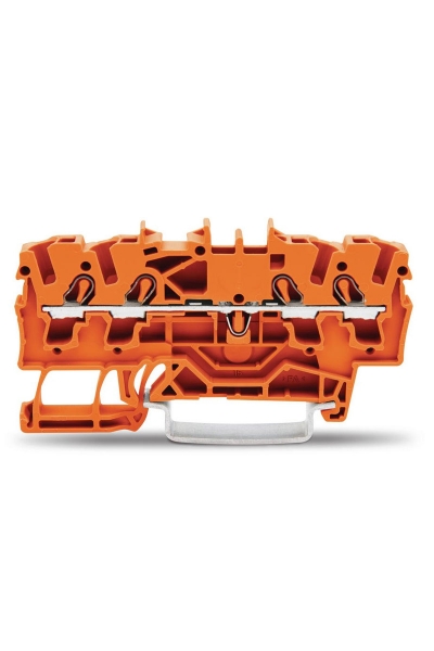 Wago - Wago 2002-1402 100 Adet 4mm2 Turuncu 4 İletkenli Ray Klemens