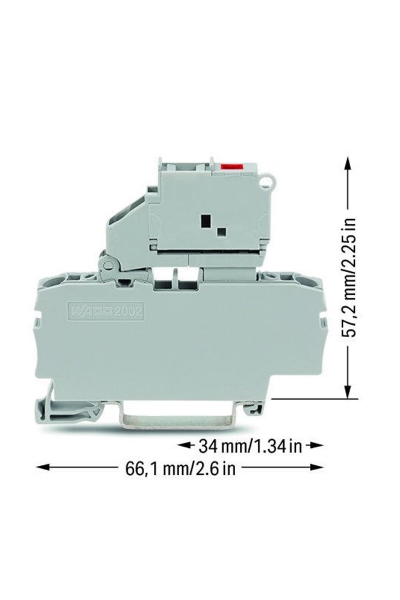 Wago 2002-1611/1000-542 50 Adet 2.5-4mm2 30-65V Ledli Sigortalı Klemens - Thumbnail