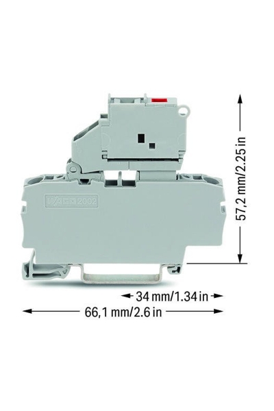 Wago 2002-1611/1000-836 50 Adet 2.5-4mm2 110-250V Ledli Sigortalı Klemens - Thumbnail