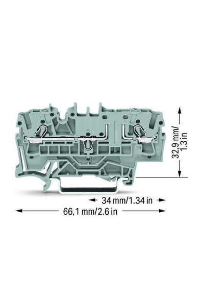 Wago 2002-1661 50 Adet Sigorta Fişi için 2 İletkenli Taşıyıcı Klemens - Thumbnail