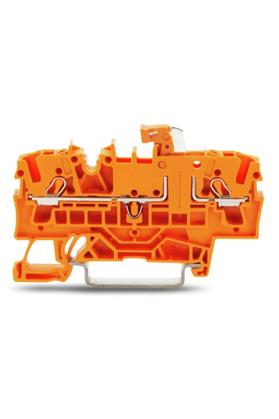 Wago - Wago 2002-1672 50 Adet 2.5-4mm2 Turuncu Test Yuvalı Ayırma Ölçme Klemensi