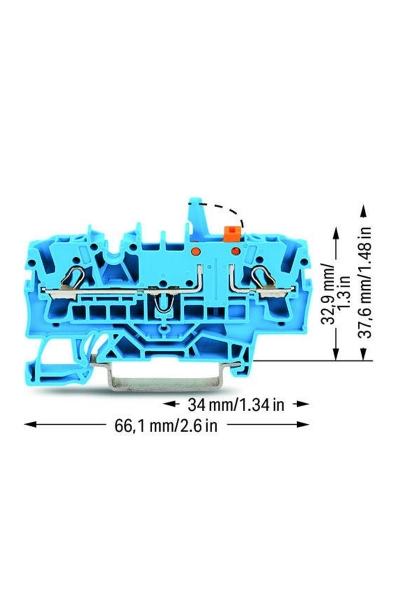 Wago 2002-1674/401-000 50 Adet 2.5-4mm2 Mavi Ölçme Ayırma Klemensi - Thumbnail