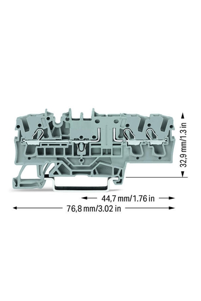 Wago 2002-1761 50 Adet 2.5mm-4mm2 Gri 3 İletkenli Taşıyıcı Klemens - Thumbnail