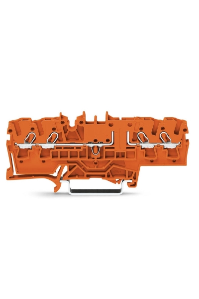 Wago - Wago 2002-1802 50 Adet 2.5-4mm2 Turuncu Ayırıcı Tipinde Ray Klemens