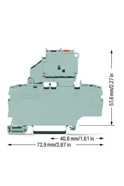 Wago 2002-1911/1000-541 50 Adet 2.5-4mm2 12-30V Ledli Sigortalı Klemens - Thumbnail