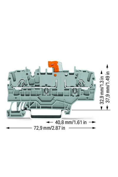 Wago 2002-1971 50 Adet 2.5-4mm2 Gri Ölçme Ayırma Klemensi - Thumbnail