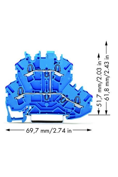 Wago - Wago 2002-2209 50 Adet 2.5-4mm2 N 2 Katlı 4 İletkenli Ray Klemens Wago 2002-2209 50 Adet 2.5-4mm2 N 2 Katlı 4 İletkenli Ray Klemens - Thumbnail