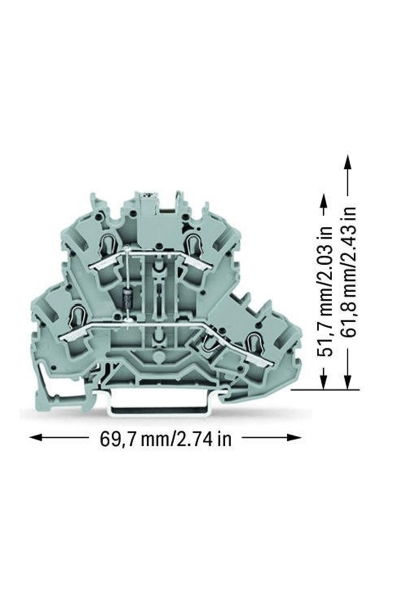 Wago 2002-2211/1000-410 50 Adet 2.5-4mm2 1 Diyotlu Klemens - Thumbnail