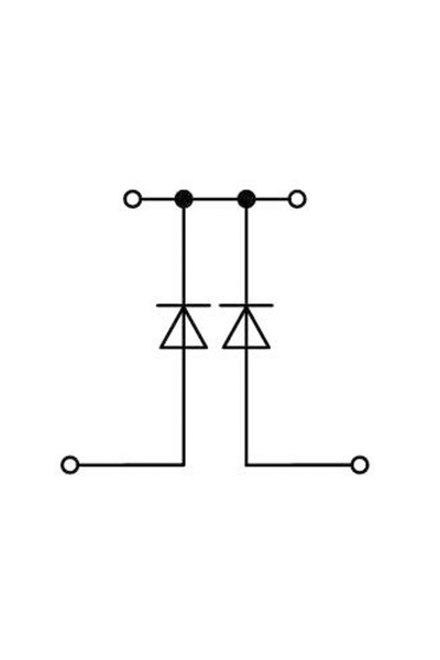 Wago 2002-2214/1000-489 50 Adet 2.5-4mm2 2 Diyotlu Klemens - Thumbnail