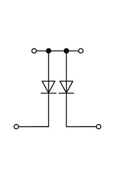 Wago 2002-2214/1000-490 50 Adet 2.5-4mm2 2 Diyotlu Klemens - Thumbnail