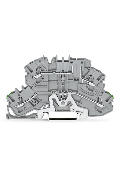 Wago 2002-2667 50 Adet 2.5-4mm2 Gri PE/L 2 Katlı Üst Taşıyıcı Klemens - Thumbnail