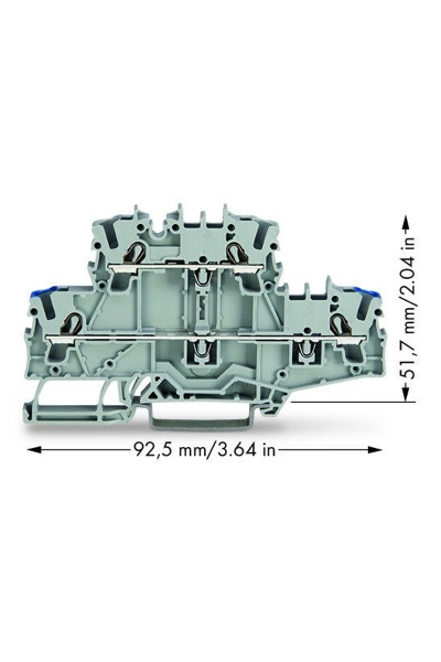Wago - Wago 2002-2702 50 Adet 2.5-4mm2 N/L Köprülenebilir 2 Katlı Ray Klemens Wago 2002-2702 50 Adet 2.5-4mm2 N/L Köprülenebilir 2 Katlı Ray Klemens - Thumbnail