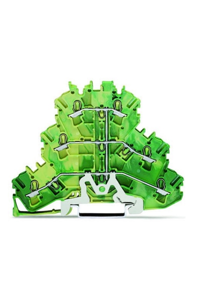 Wago - Wago 2002-3207 50 Adet 2.5-4mm2 3 Katlı 6 İletkenli Topraklamalı Ray Klemens