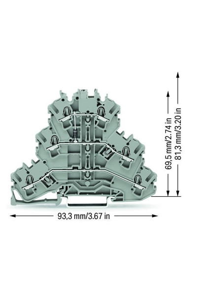 Wago 2002-3211/1000-410 50 Adet 2.5-4mm2 1 Diyotlu Klemens - Thumbnail