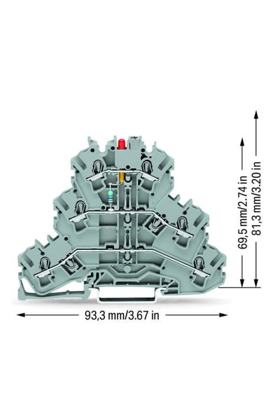 Wago 2002-3221/1000-434 50 Adet 2.5-4mm2 Ledli Klemens - Thumbnail