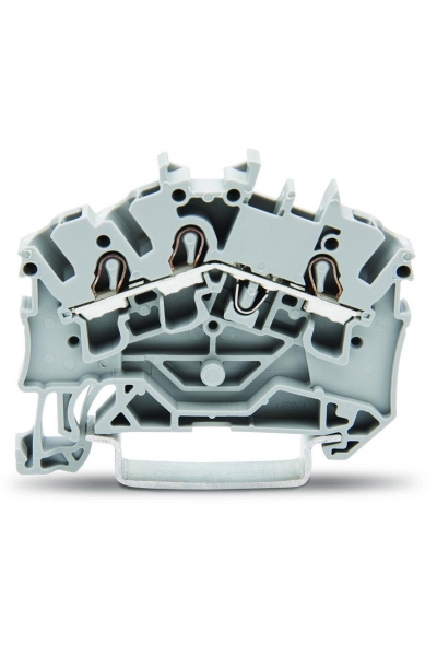 Wago - Wago 2002-6301 100 Adet 4mm2 Gri 3 İletkenli Ray Klemens