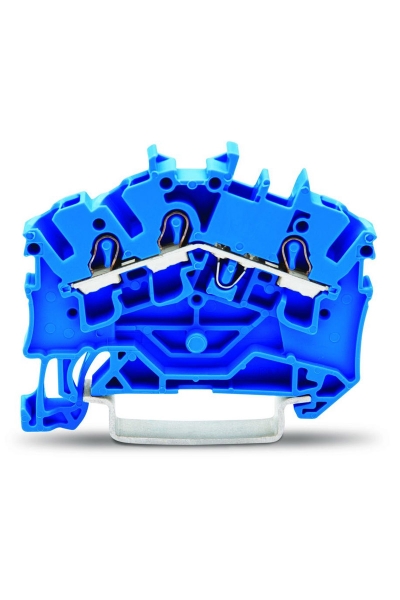 Wago - Wago 2002-6304 100 Adet 4mm2 Mavi 3 İletkenli Ray Klemens