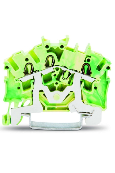 Wago - Wago 2002-6307 100 Adet 4mm2 Sarı Yeşil 3 İletkenli Topraklamalı Ray Klemens