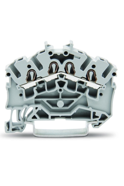 Wago - Wago 2002-6401 100 Adet 4mm2 Gri 4 İletkenli Ray Klemens