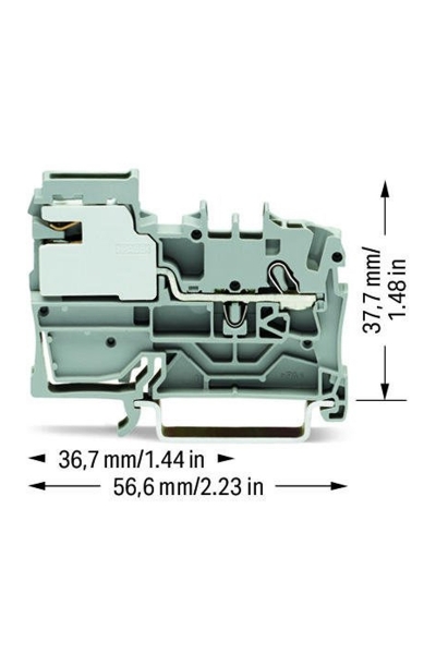 Wago 2002-7111 50 Adet 4mm2 1 İletkenli Güç Dağıtım Ayırma Klemensi - Thumbnail