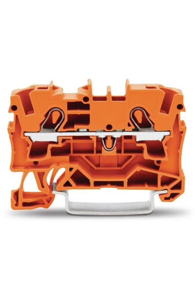 Wago - Wago 2004-1202 50 Adet 6mm2 Turuncu 2 İletkenli Ray Klemens