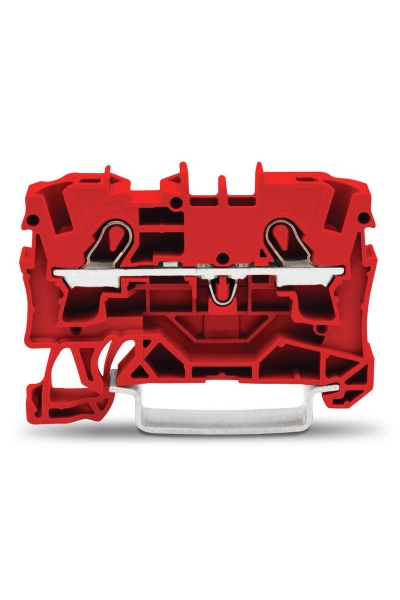 Wago - Wago 2004-1203 50 Adet 6mm2 Kırmızı 2 İletkenli Ray Klemens