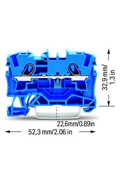 Wago 2004-1204 50 Adet 6mm2 Mavi 2 İletkenli Ray Klemens - Thumbnail
