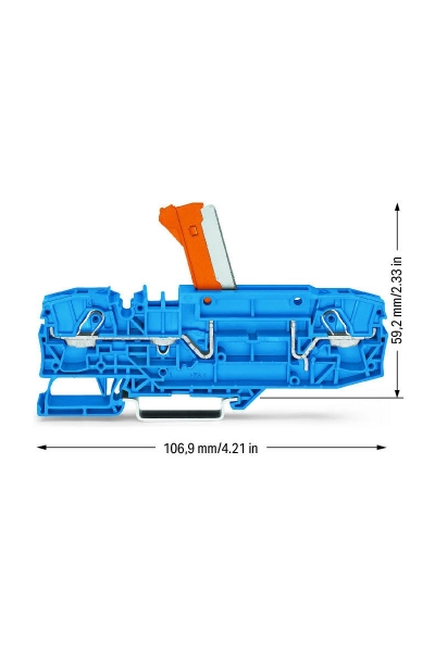 Wago 2006-8674 12 Adet 6-10mm2 Solar 1500 VDC Mavi Ayırma Ölçme Klemensi - Thumbnail