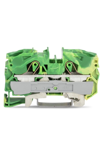 Wago - Wago 2016-1207 20 Adet 25mm2 Sarı Yeşil 2 İletkenli Topraklamalı Ray Klemens