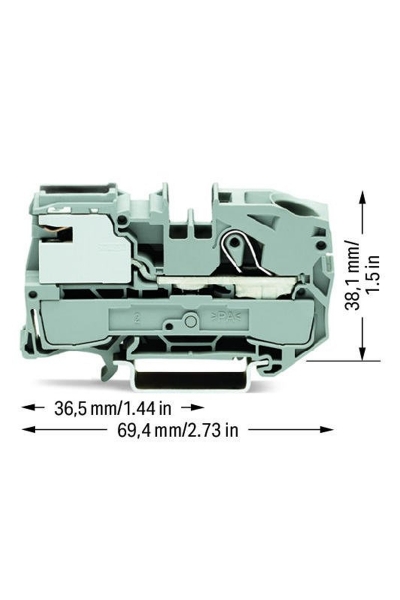 Wago 2016-7111 i 25 Adet 25mm2 1 İletkenli Güç Dağıtım Ayırma Klemensi - Thumbnail
