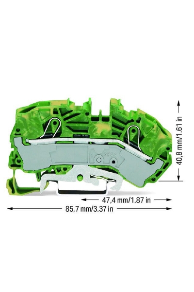 Wago 2016-7607 20 Adet 25mm2 PE Dağıtım Kutuları için Güç Dağıtım Klemensi - Thumbnail