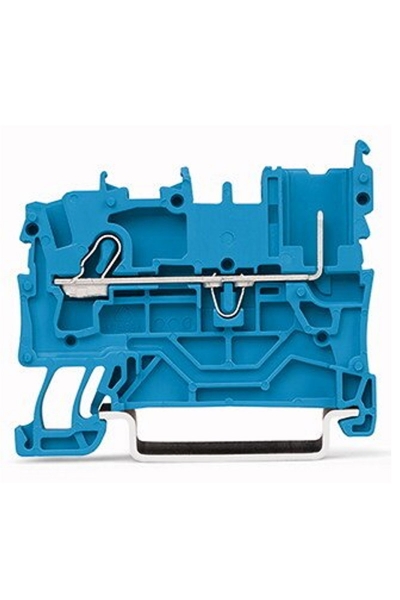 Wago - Wago 2020-1204 50 Adet 1.5mm2 Mavi 1 Kablo 1 Soket Bağlantılı Ray Klemens